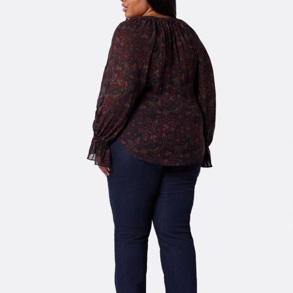 Joie Cecarina 100% Silk Long Sleeve Blouse with Cuff Sleeve Detail Size XL NWT - Picture 14 of 16